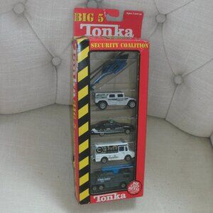 NIB Vintage 90sTonka Big 5 Security Coalition Vehicles Hummer Impala Helicopter